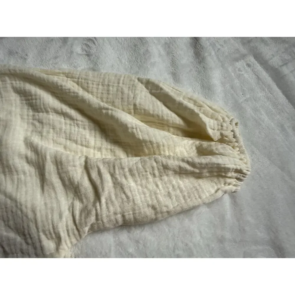 Magnolia Boutique Chic Babydoll Cream Color Block Tunic Dress Size Medium - Picture 8 of 16